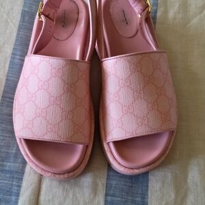 Gucci Pink Slide Sandals for Women